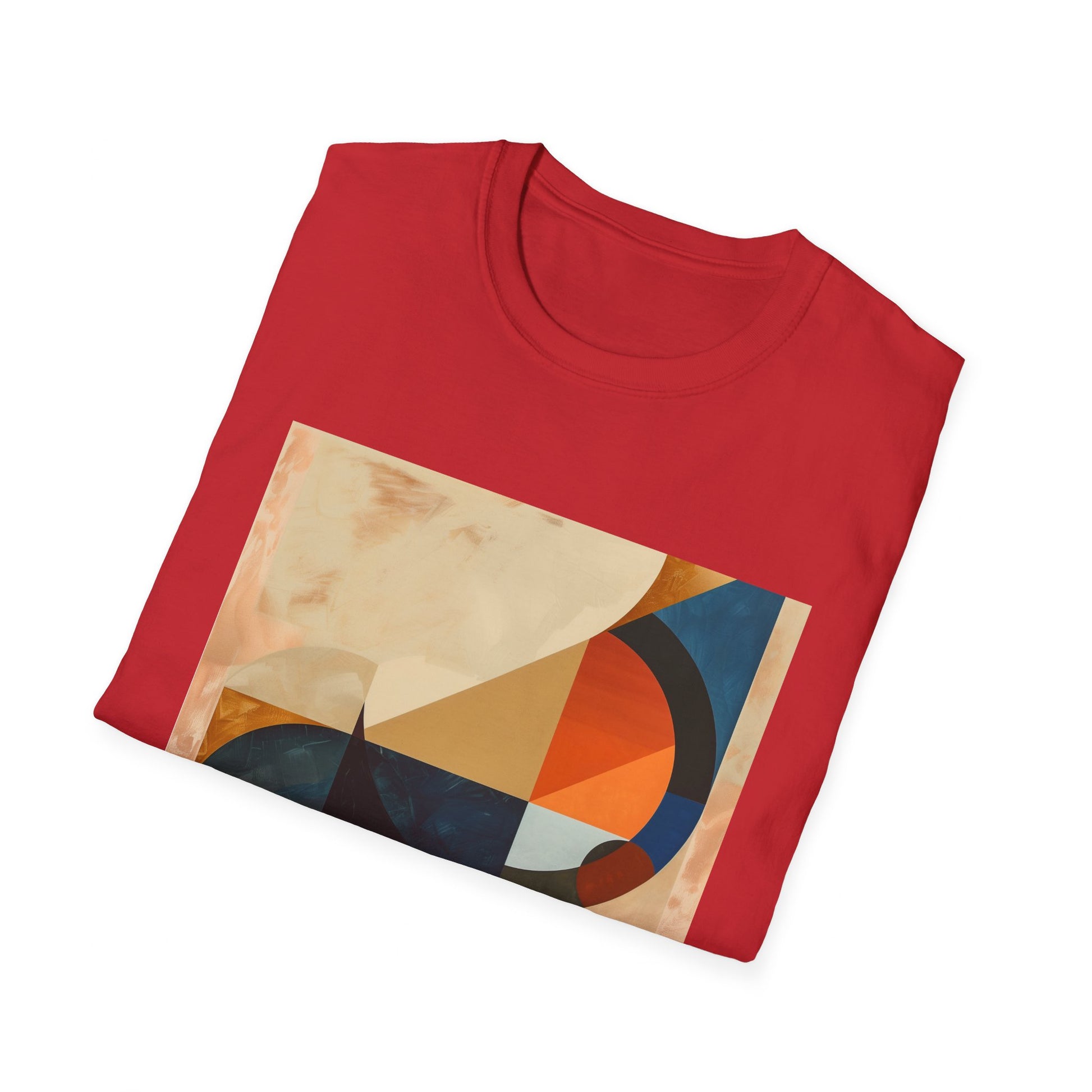 Abstract Art T Shirt - Geometric Symphony: Interwoven Worlds T-Shirt