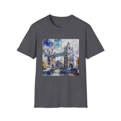 ## Watercolor Skyline: Tower Bridge London T-Shirt