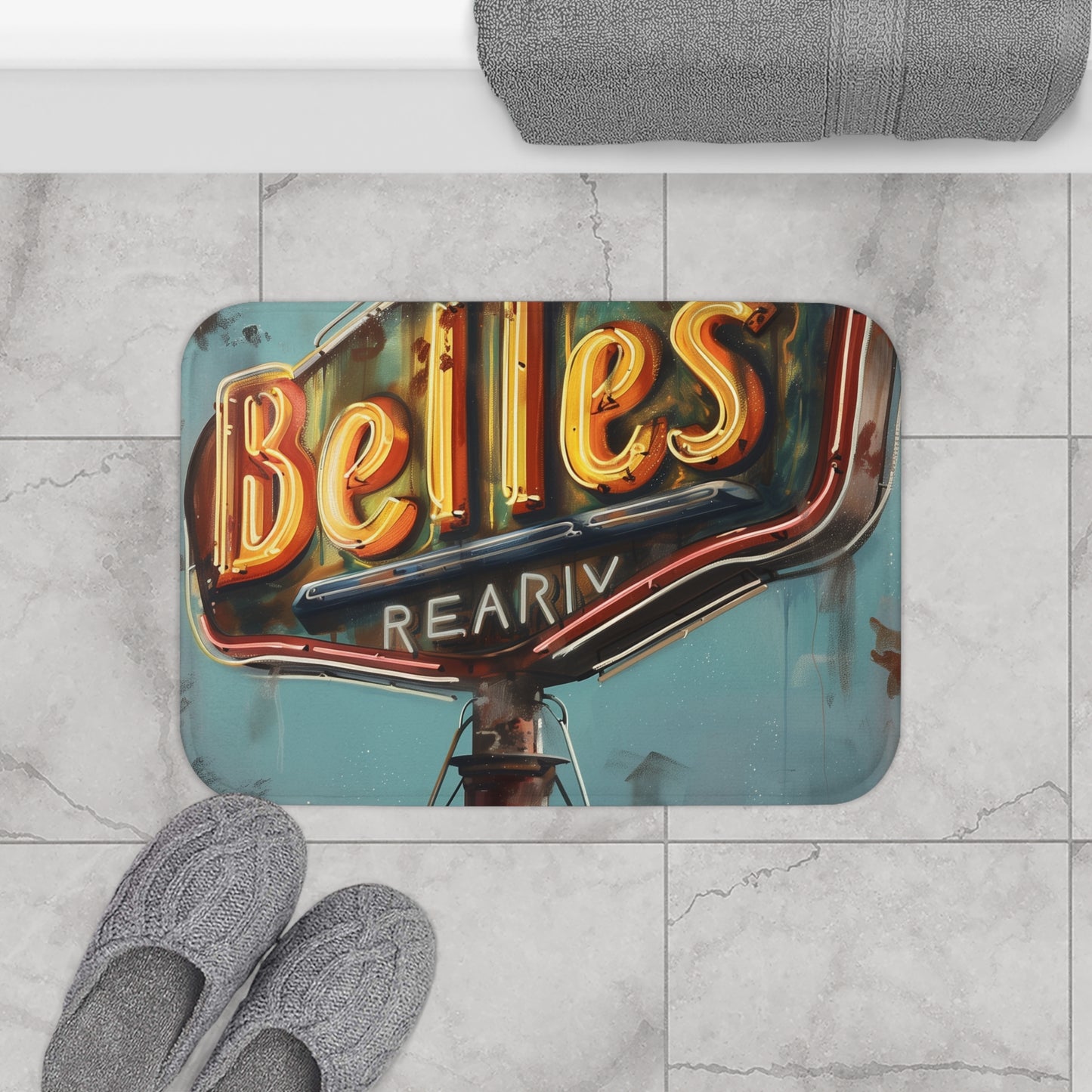 Diner Days Bath Mat | Bath Mats | Bath, Bathroom, Home & Living, Indoor, Sublimation | Prints with Passion