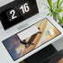 Skateboarder Riding on Rings of Saturn — XL & XXL Desk Mat — 3mm Non-Slip Natural Rubber Base Detail