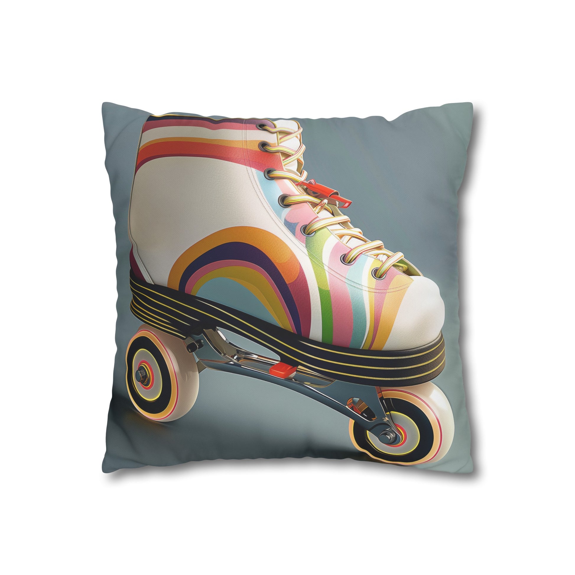 "Retro Roller Skate Night Pillowcase - High-quality, comfortable, and stylish design perfect for all seasons. Makes a great gift!"