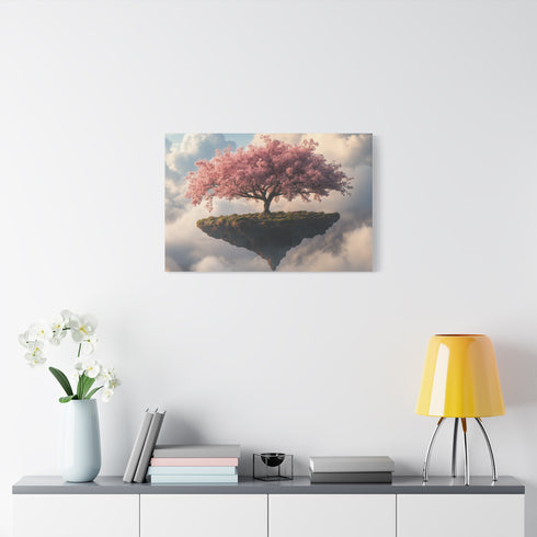 Floating Island with Cherry Blossom Trees — Canvas Wall Art — Product Detail View 7