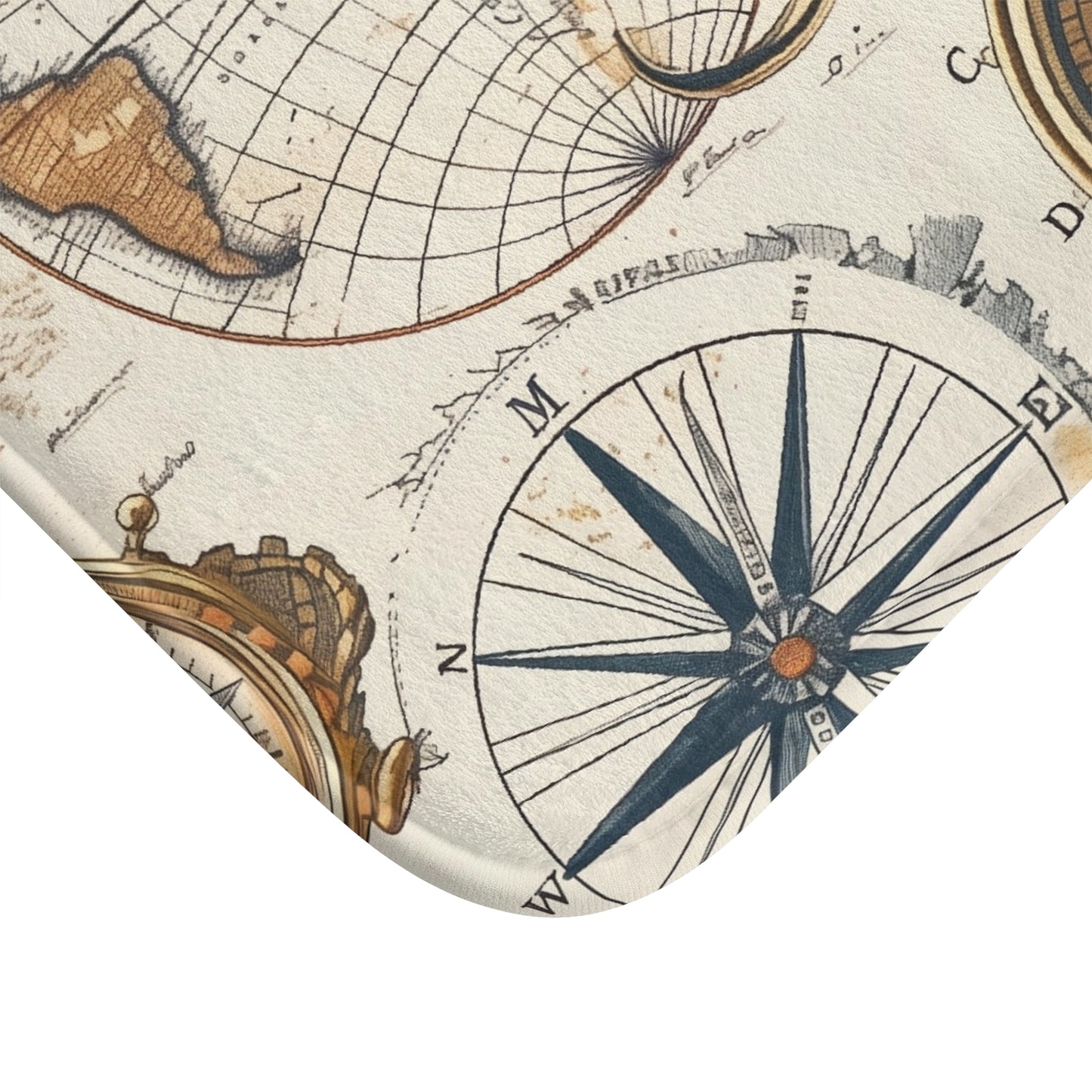 Vintage Maps Bath Mat