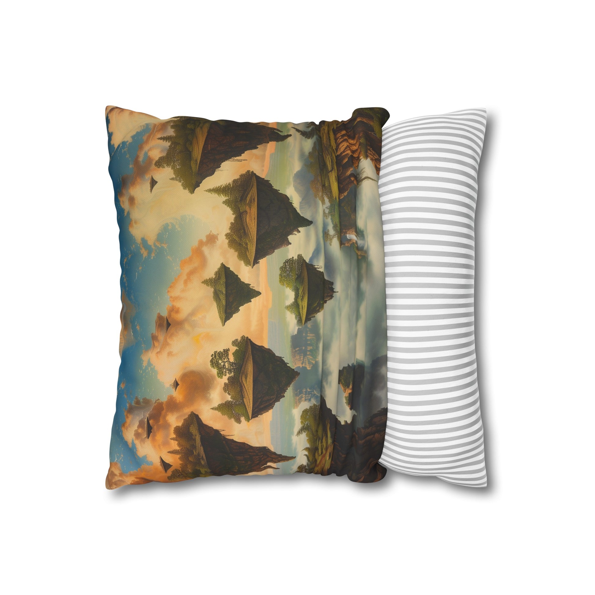 "Surreal landscape Island in the Sky pillowcase - high-quality, comfortable, perfect for all seasons, makes a great gift. Explore more at BenCPrints!"