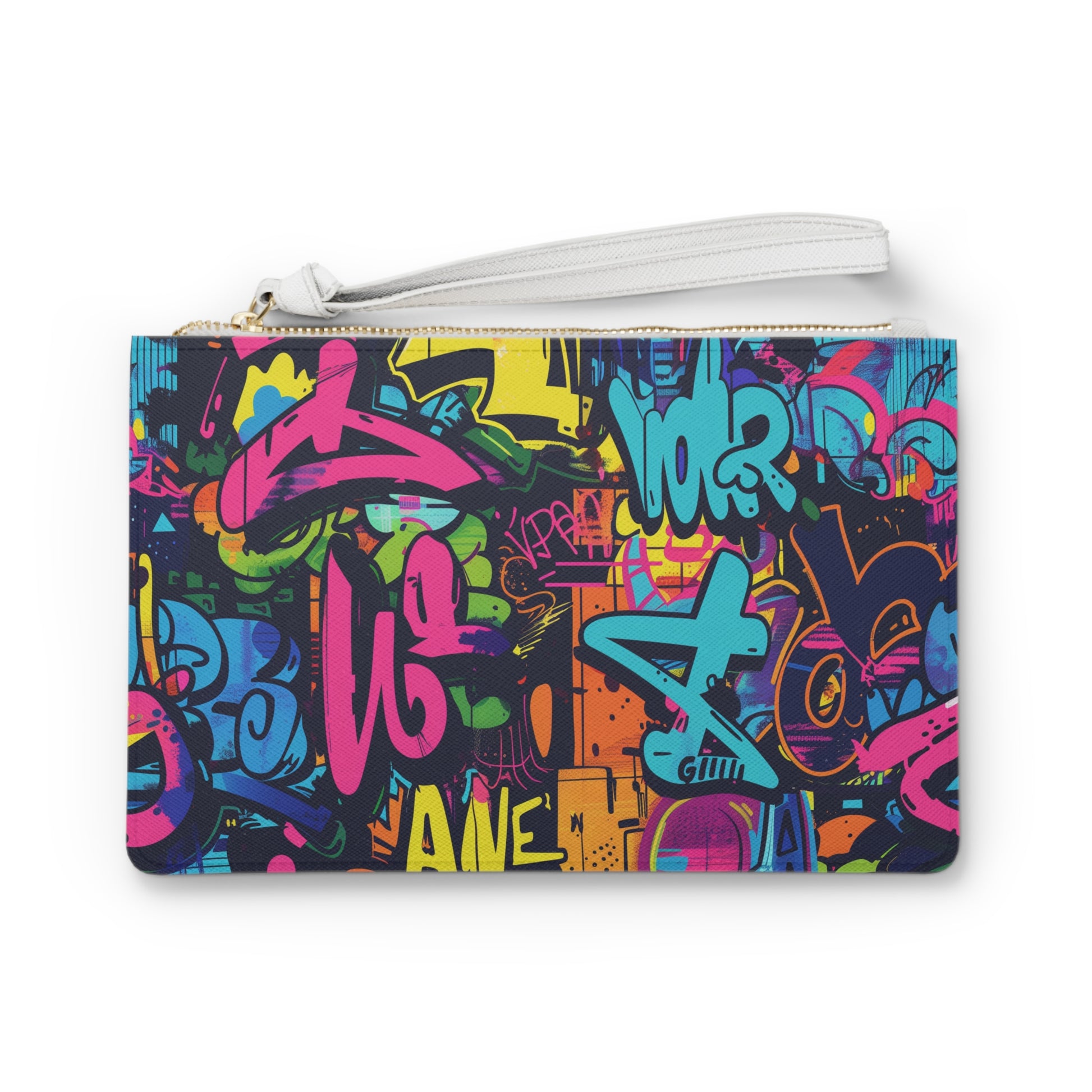 Neon Urban Graffiti Clutch | Clutch Bags | Accessories, All Over Print, AOP, Assembled in the USA, Assembled in USA, Bags, Made in the USA, Made in USA, Vegan | Prints with Passion