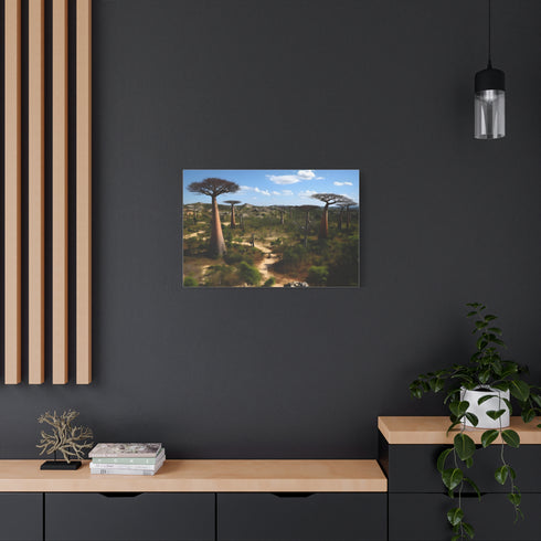 Madagascar Baobab Avenue & Tropical Wilderness — Canvas Wall Art — Product Detail View 8