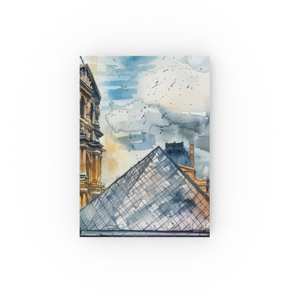 "Parisian Art Journal: Louvre Dreams. Capture the beauty of the iconic museum with this stylish journal, perfect for art lovers and dreamers alike!"