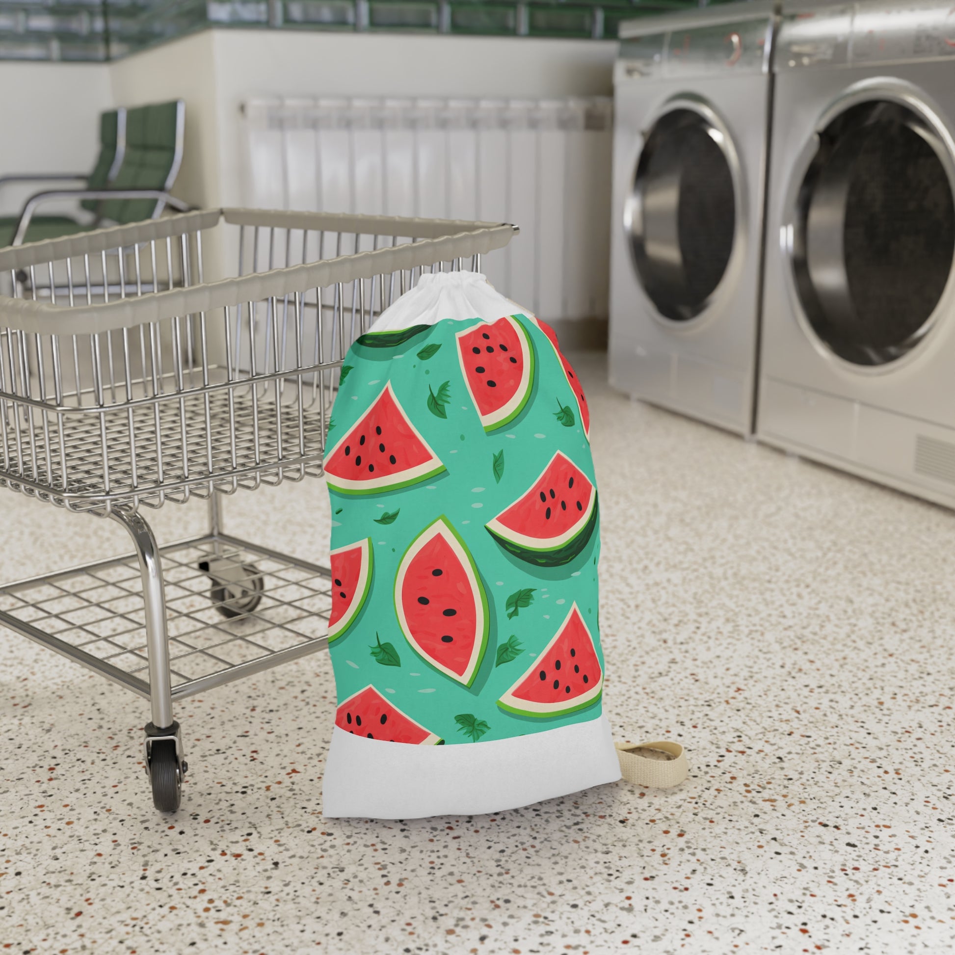 Bacano Go Watermelon Laundry Bag - Vibrant Hawaiian style pattern for tropical flair in your space