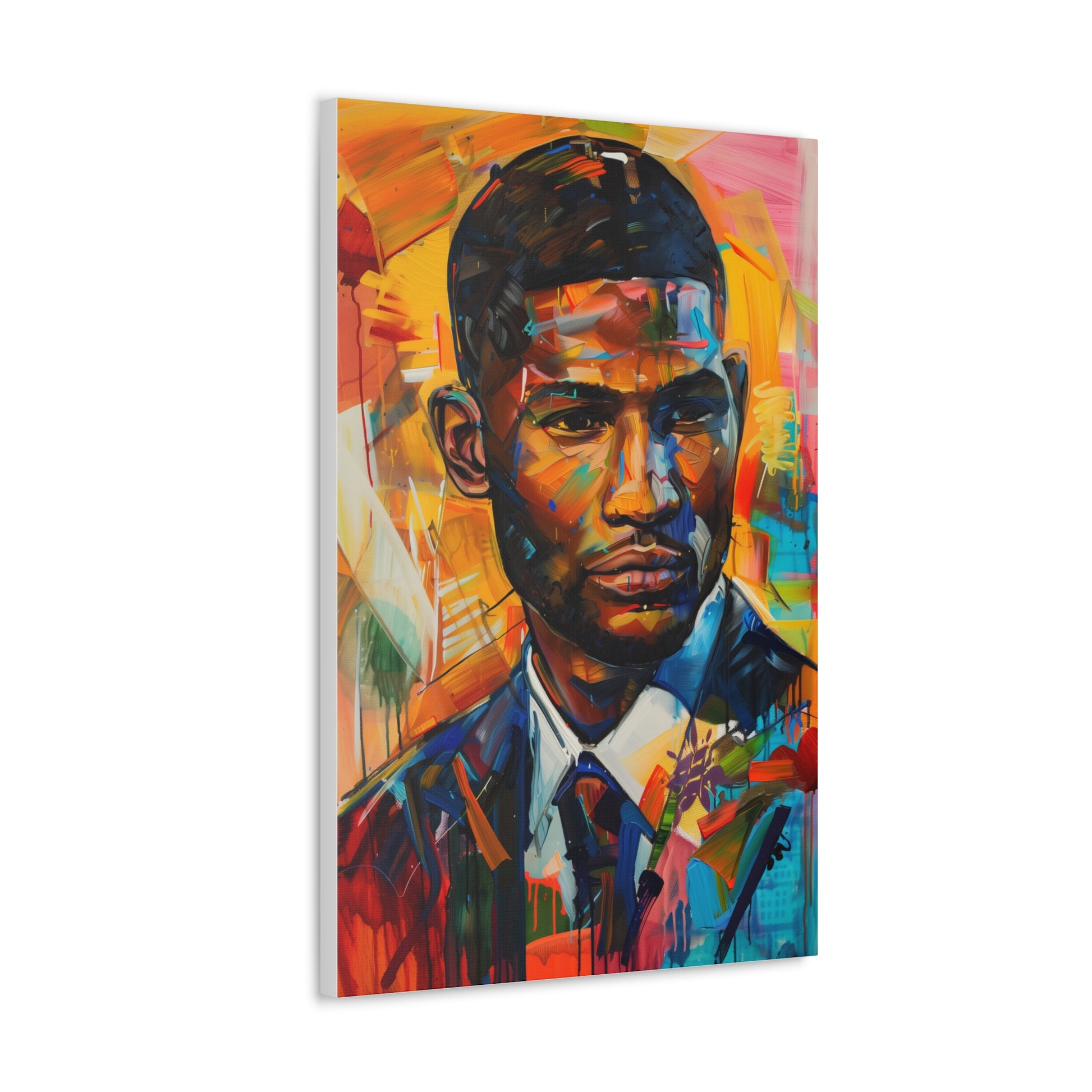 Usher Art: Pop Superstar Rhythms in Color Canvas Print For Sale