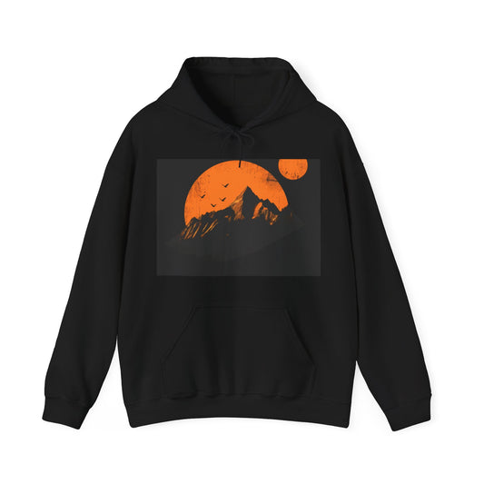 Dawns Embrace: A Beautiful Mountain Sunrise Hoodie | Hoodies | DTG, Hoodies, Men's Clothing, Regular fit, Unisex, Women's Clothing | Prints with Passion