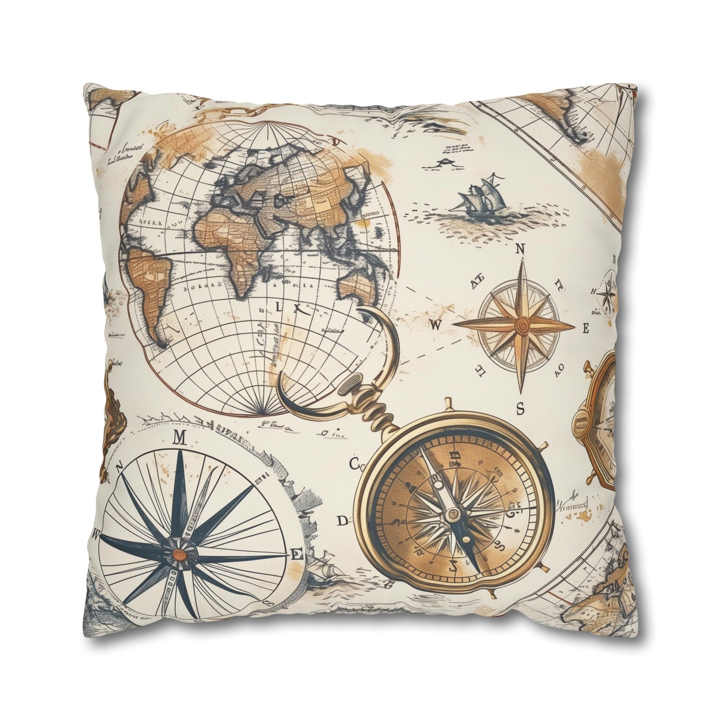 Vintage Maps Pillowcase | Pillow Cases | All Over Print, AOP, Bed, Bedding, Home & Living, Indoor, Pillow Case, Pillow Covers, Pillows & Covers, Sublimation | Prints with Passion