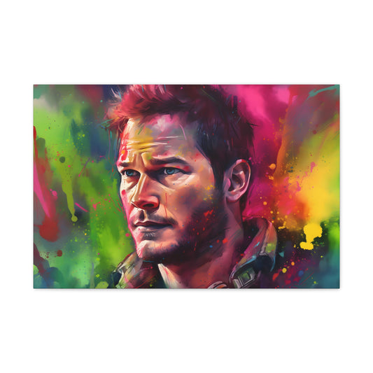 Neon Chris Pratt Canvas Art | Canvas | Art & Wall Decor, Canvas, Fall Picks, Hanging Hardware, Home & Living, Indoor, Top Spring Products, Valentine's Day promotion | Prints with Passion