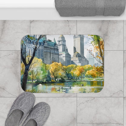 Central Park Oasis Bath Mat | Bath Mats | Bath, Bathroom, Home & Living, Indoor, Sublimation | Prints with Passion