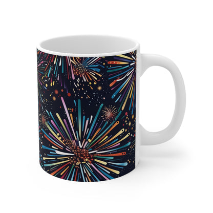 Vibrant Festive Fireworks Mug