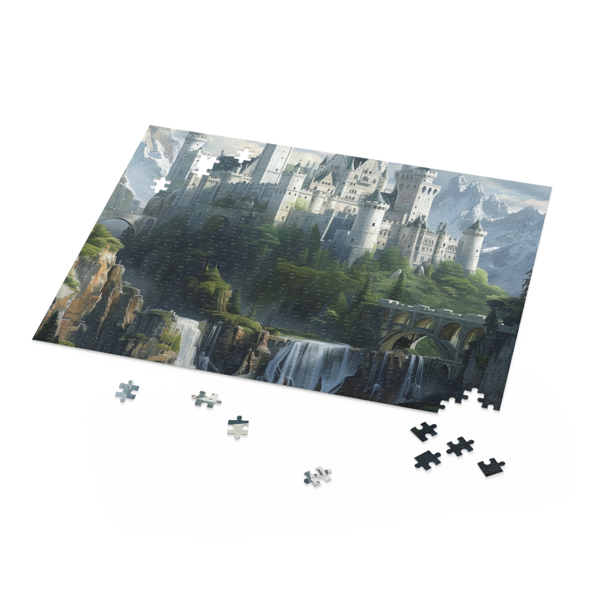 Enchanted Castle Fantasy Jigsaw Puzzle - Escape into fairy-tale magic with this engaging puzzle for all ages.