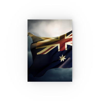 Vibrant Aussie Spirit Adventure Journal with Australian flag cover for travel memories and gifts.