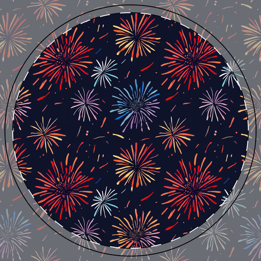 Vibrant Festive Fireworks Coaster