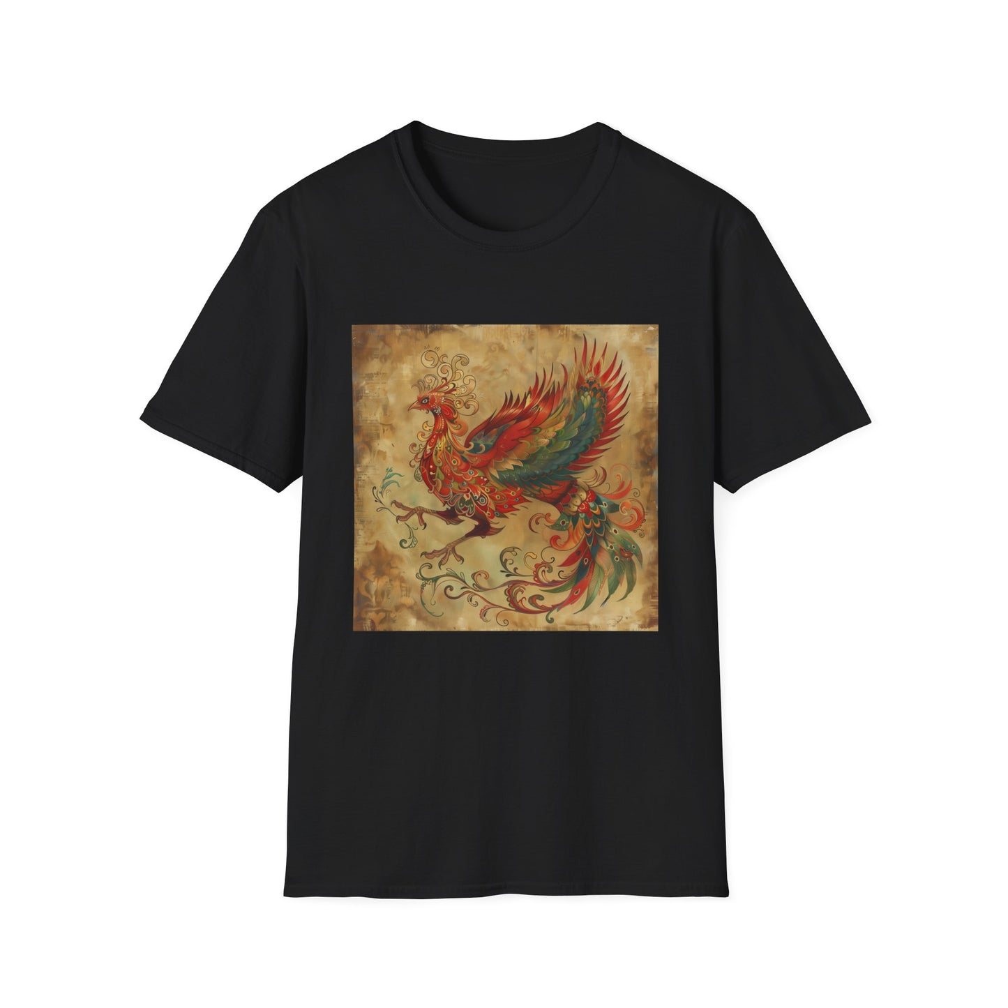 Rising from the Ashes: A Mythical Phoenix | T-Shirt | DTG, Men's Clothing, Regular fit, T-Shirts, Unisex, Women's Clothing | Prints with Passion