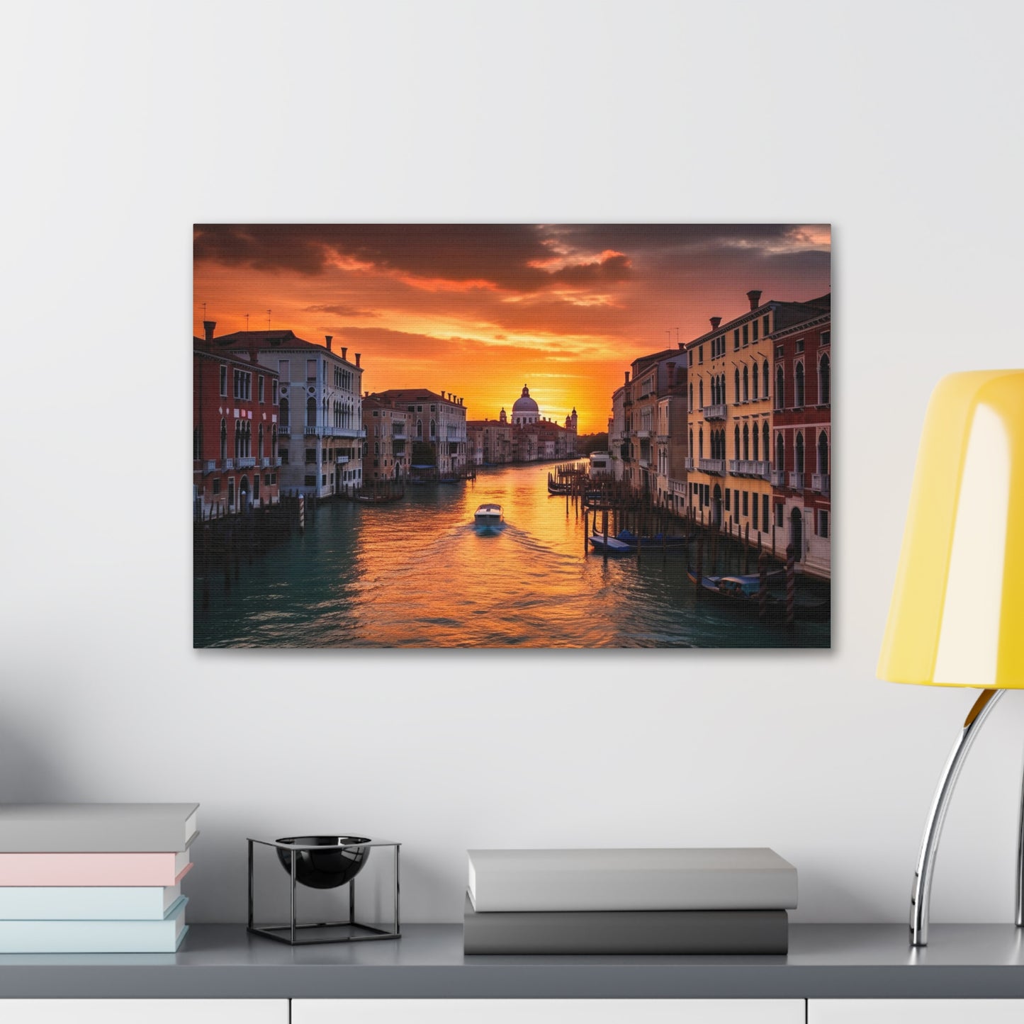 Venice Canal Reflections Canvas Print