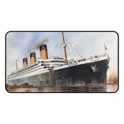 "Titanic Ship Desk Mat - Explore grandeur with iconic ship image, perfect for history lovers"