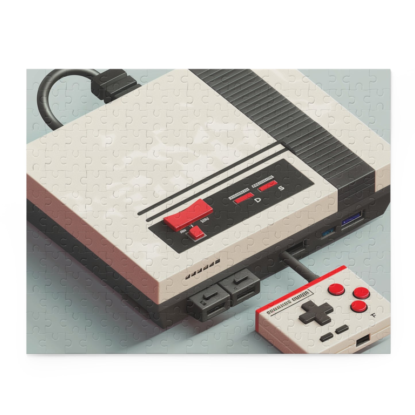 Vintage Pixel Console Gaming Puzzle with Nostalgic Pixel Art - Perfect for Gaming Enthusiasts!