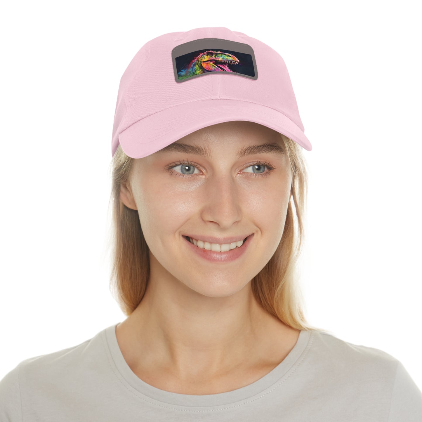 Dino Dreams Watercolor Neon Baseball Cap