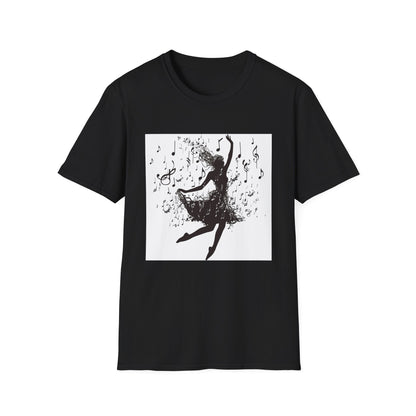 Dance with the Music: A Silhouette of Grace and Harmony | T-Shirt | DTG, Men's Clothing, Regular fit, T-Shirts, Unisex, Women's Clothing | Prints with Passion