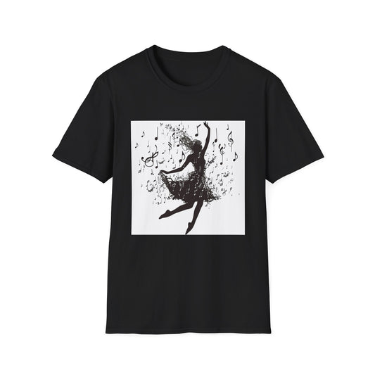 Dance with the Music: A Silhouette of Grace and Harmony | T-Shirt | DTG, Men's Clothing, Regular fit, T-Shirts, Unisex, Women's Clothing | Prints with Passion