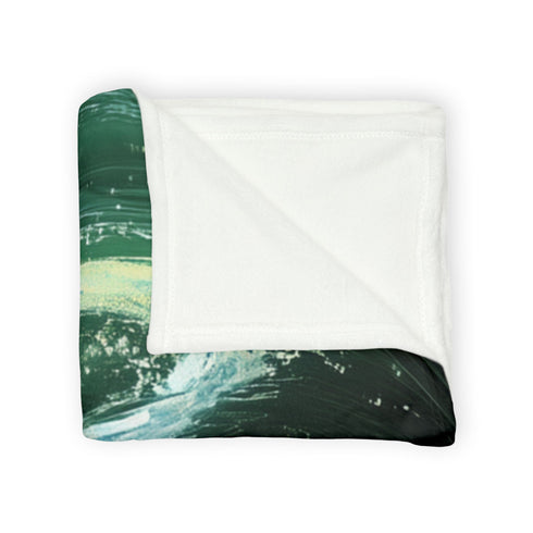 Floating Library under Time Vortex — Plush Fleece Throw Blanket — Product Detail View 11