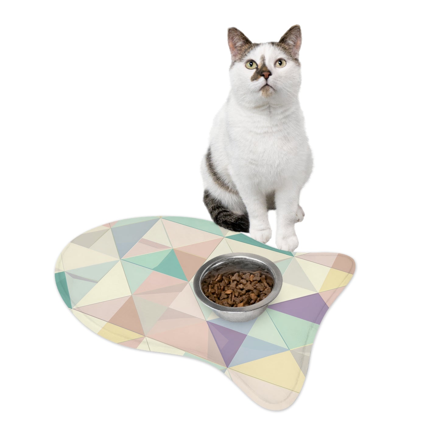 Chic Geometric Pet Feeding Mat