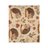 Woodland Hedgehogs & Toadstool Mushrooms Plush Fleece Throw Blanket - View 7 | Prints With Passion