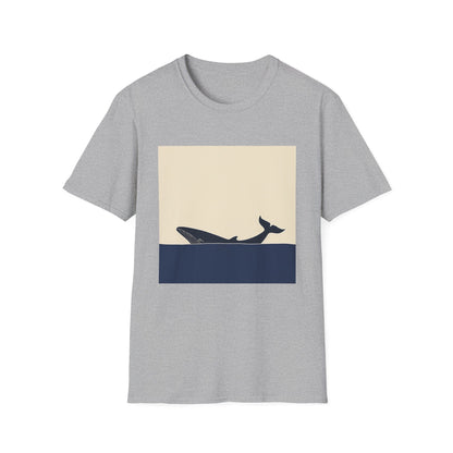 Deep Blue Sanctuary: A Minimalist Whale's Journey