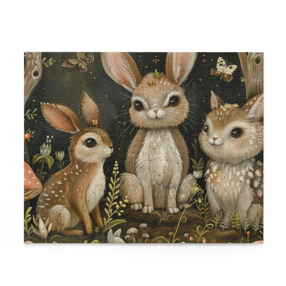 "Forest Friends Jigsaw Puzzle - Beautifully illustrated woodland creatures, perfect for nature lovers. Hours of fun!"