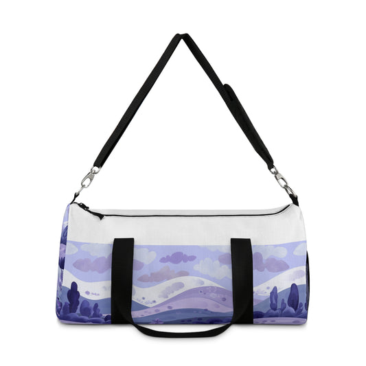 Lavender Fields Duffel Bag | Duffle Bags | Accessories, All Over Print, AOP, Assembled in the USA, Assembled in USA, Bags, Duffle, Made in the USA, Made in USA | Prints with Passion