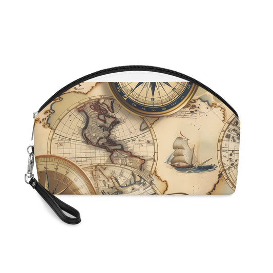 Explorer's Delight Makeup Bag | Makeup Bag | Accessories, All Over Print, AOP, Cosmetics, Pouches, Sublimation, Travel Accessories, With zipper | Prints with Passion