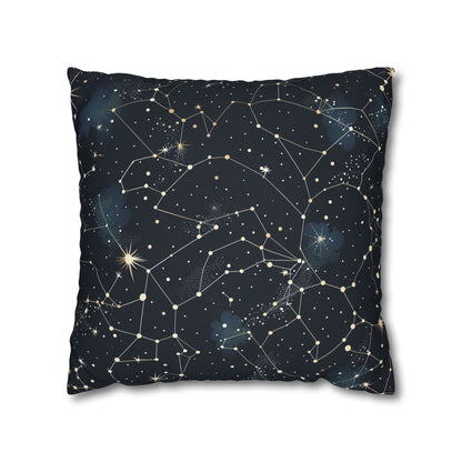 "Transform your bedroom with our Cosmic Dream Pillowcase featuring a celestial constellation stars pattern"