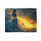 Dream Weaver Creating World from Light — Plush Fleece Throw Blanket — Full Flat Artwork View