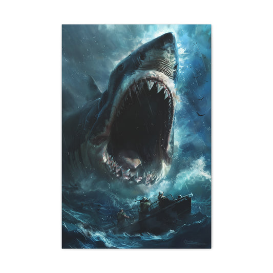 Jaws Monopoly Canvas: Dont Go in the Water | Canvas | Art & Wall Decor, Canvas, Fall Picks, Hanging Hardware, Home & Living, Indoor, Top Spring Products, Valentine's Day promotion | Prints with Passion