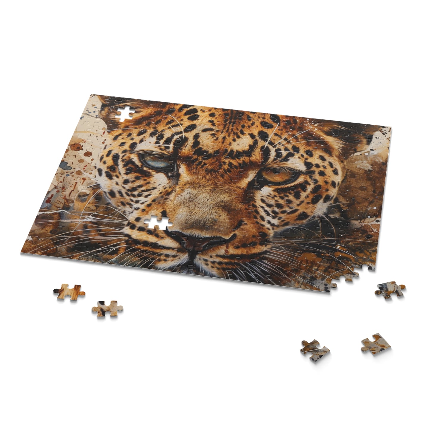 "Wild Cheetah Print Jigsaw Puzzle - Beautiful and powerful wildlife design for animal lovers and puzzle enthusiasts"