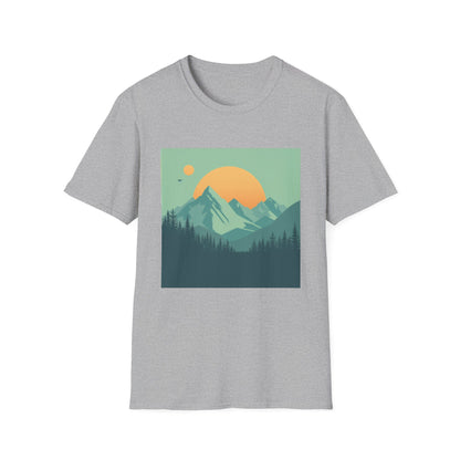 Mountain Majesty: Minimalist Landscape T-shirt