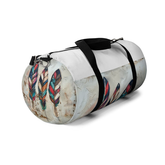 Boho Feather Duffel Bag | Duffle Bags | Accessories, All Over Print, AOP, Assembled in the USA, Assembled in USA, Bags, Duffle, Made in the USA, Made in USA | Prints with Passion