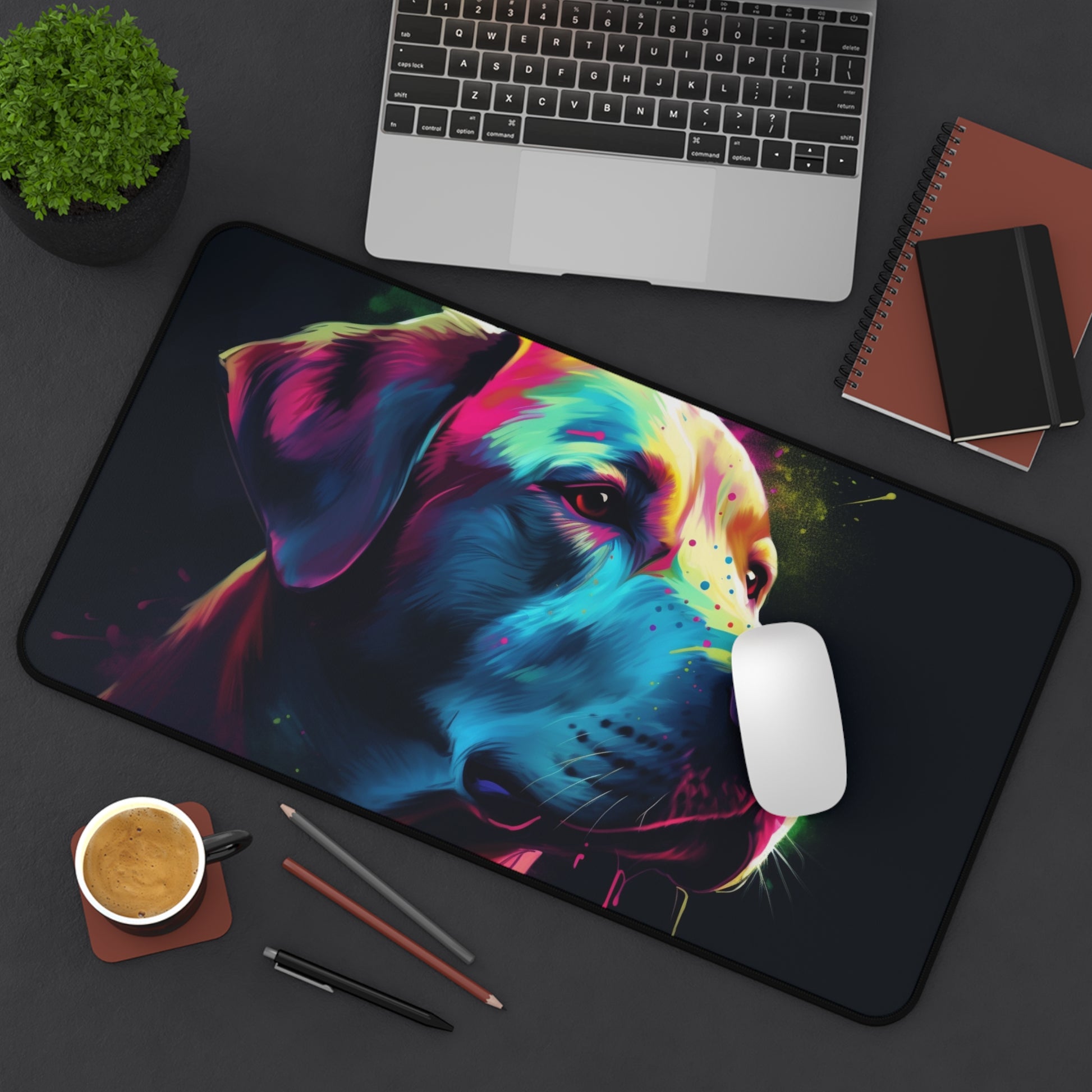 Labrador Love Desk Mat - Cute labrador design to brighten your workspace and protect surfaces.