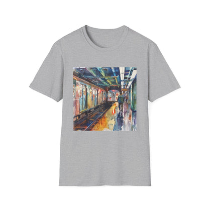 ## Urban Odyssey in Watercolor: The New York Subway T-shirt