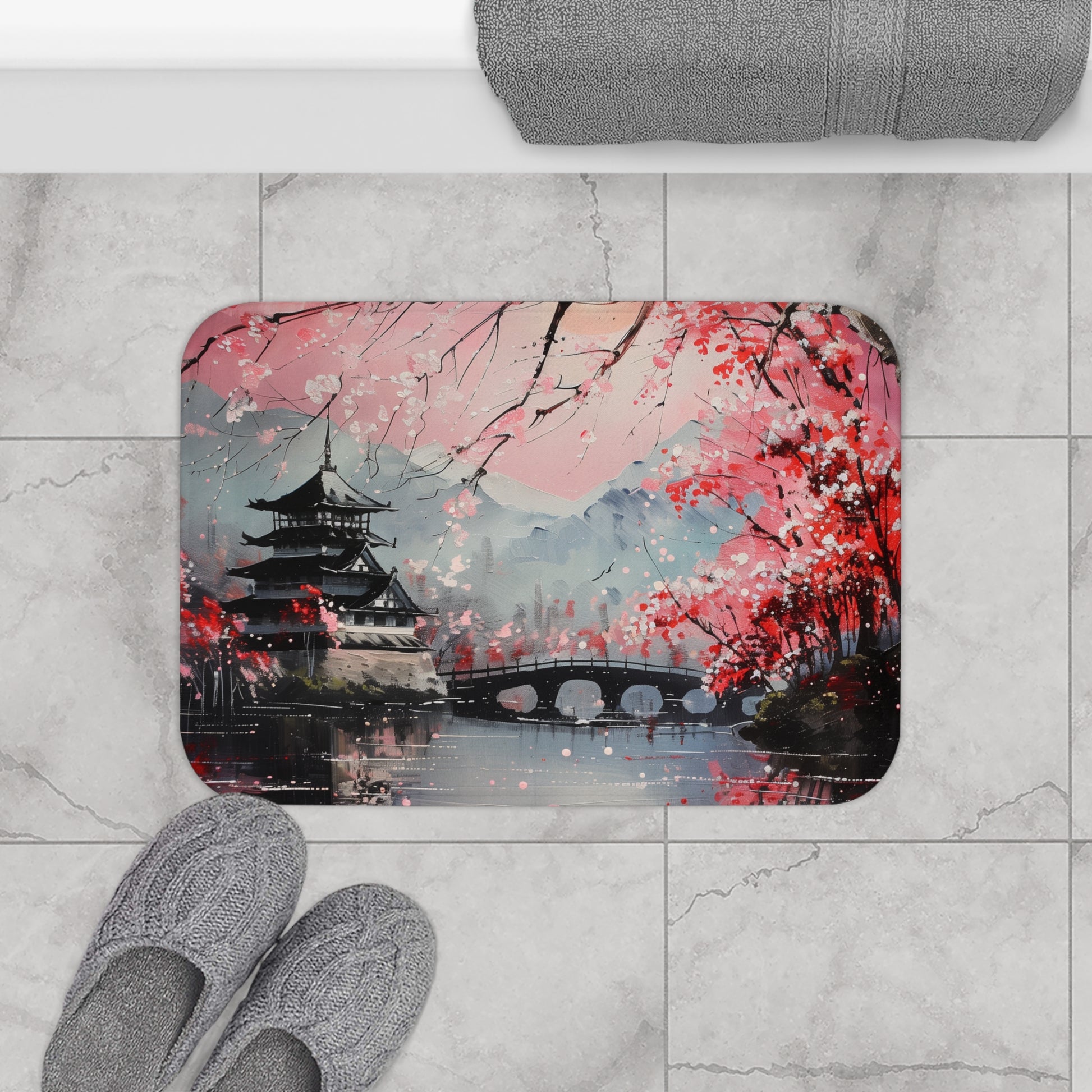 Sakura Bloom Bath Mat | Bath Mats | Bath, Bathroom, Home & Living, Indoor, Sublimation | Prints with Passion