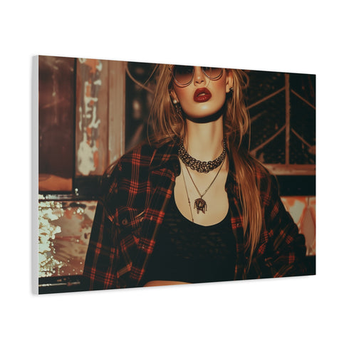 90s Retro Grunge Abstract Texture — Canvas Wall Art — Product Detail View 6