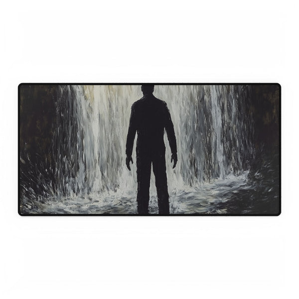 Invisible Man Standing in Waterfall Gaming XXL Extended Desk Mat