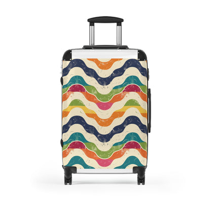 Retro Waves Suitcase: Vibrant Travel