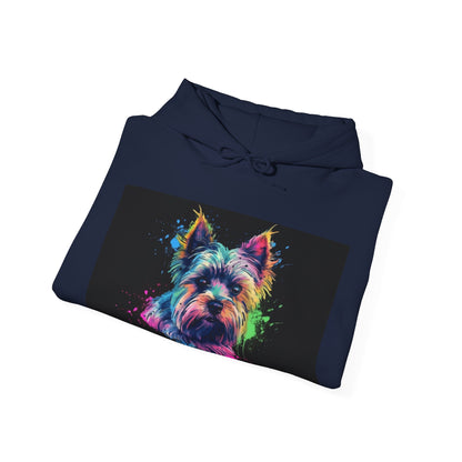 Yorkie Happiness Watercolor Hoodie