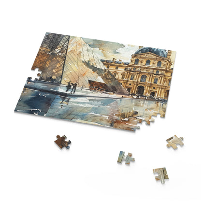 Paris Louvre Watercolor Jigsaw Puzzle