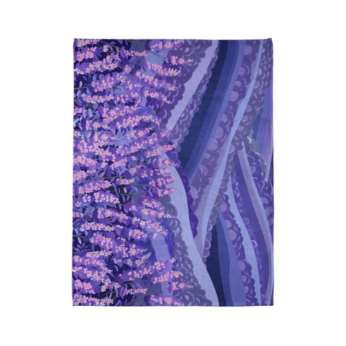 Provence Botanical Lavender Seamless Pattern Plush Fleece Throw Blanket – Prints With Passion (View 10)